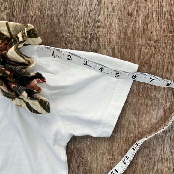 Eugenia Fernandez White Ruffle Shoulder Top - Picture 5 of 7